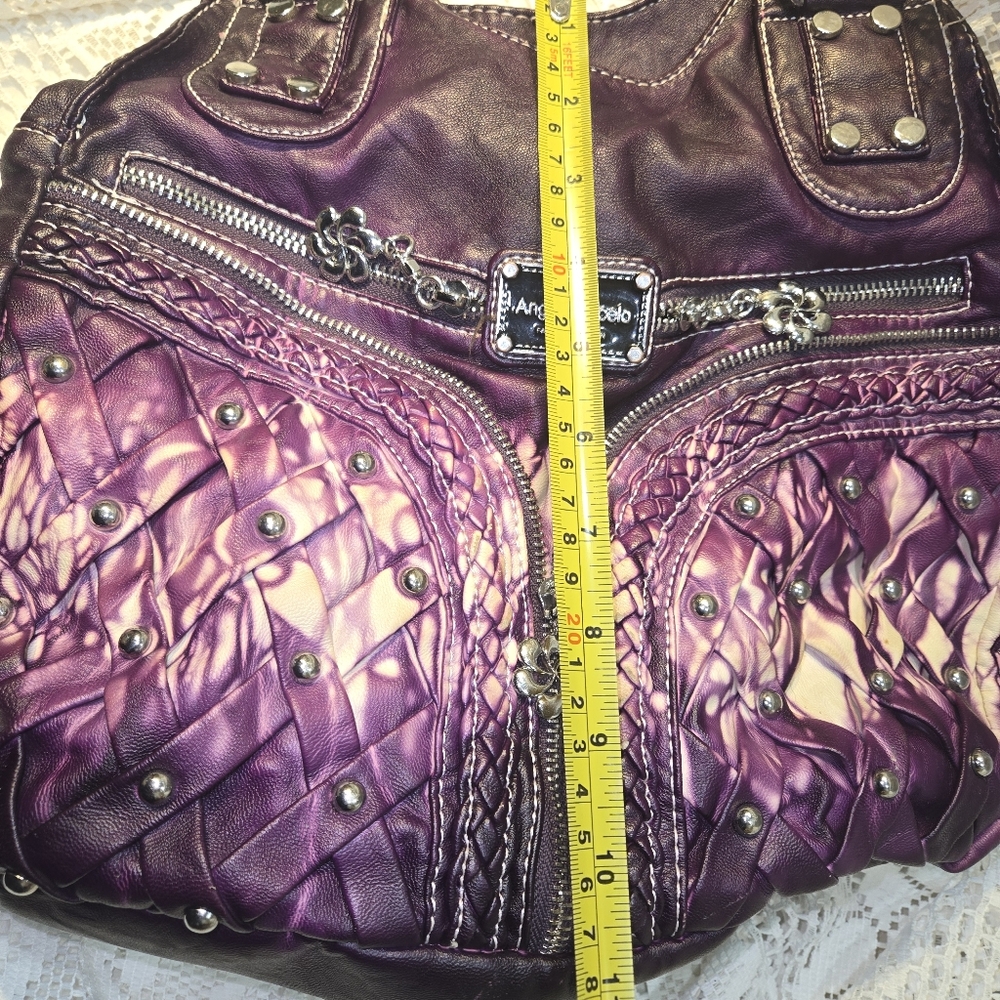 Purple Studded Shoulder Bag - Picture 4 of 5